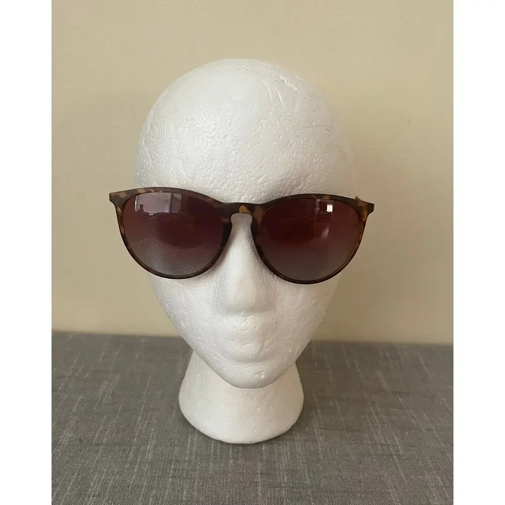 Womens Polarized Brown Tortoise Shell  Round Sunglasses
